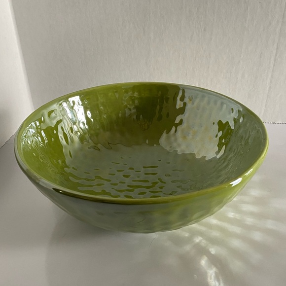 Green Textured Ceramic 8” Bowl - Made in ITALY - Picture 6 of 9